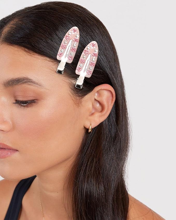 HAIMEIKANG 6 PCs Acrylic Creaseless Hair Clips for Women - No Crease No Bend Hair Clip Makeup Bangs Clips for Women and Girls Flat Hair Clips for Hair Styling