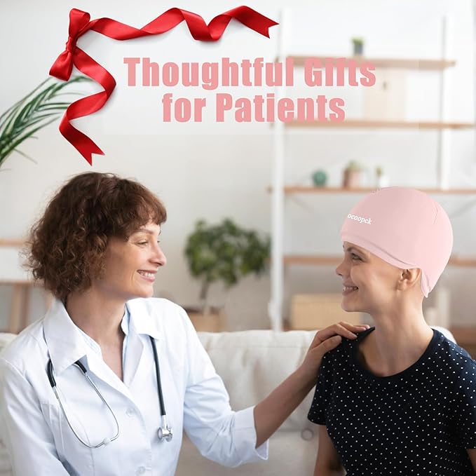 Chemotherapy Cold Caps, Ice Cap for Chemo, Chemotherapy Must Haves for Women, Chemo Care Package for Women, Ice Cap for Migraines, Gel Ice Pack for Head, Pink, Cold Compress