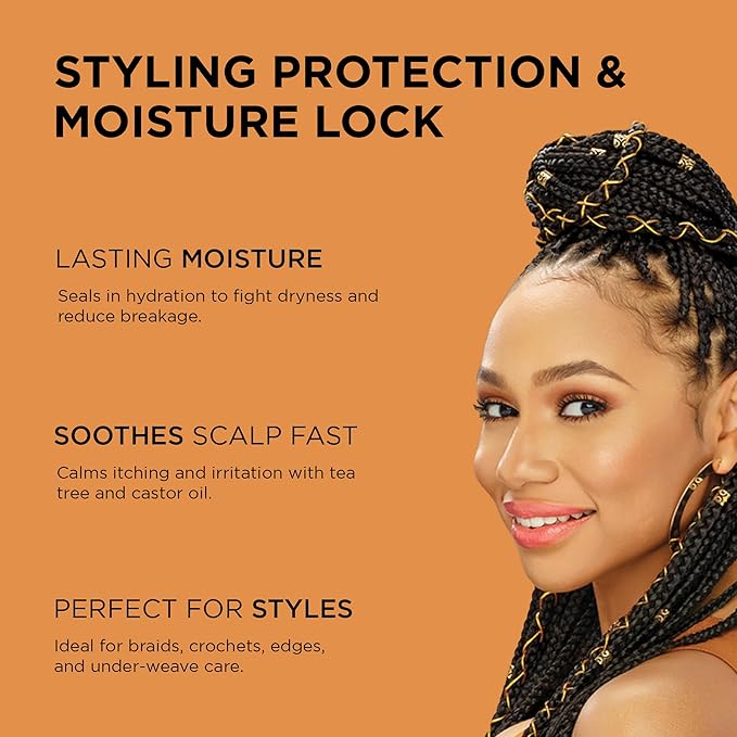African Pride Black Castor Miracle Hair & Scalp Sealing Oil – Hair Oil with Black Castor, Tea Tree & Soybean Oil for Moisture Lock, Scalp Relief & Growth Support | 6oz