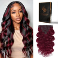 Clip in Hair Extensions Real Human Hair Body Wave 99J Burgundy Clip in 100% Brazilian Remy Human Hair Extensions 8pcs Per Set with 18 Clips Double Weft 20 Inch 105g/3.6oz