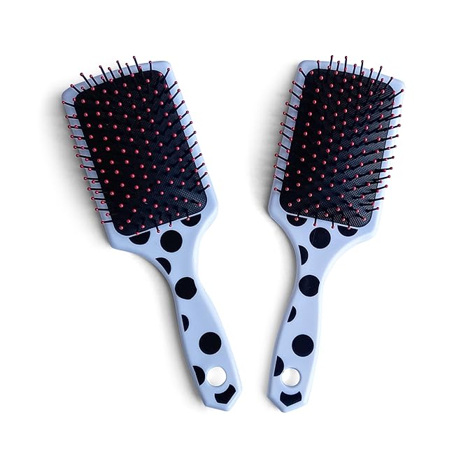 The Cheetah Pro Detangler Brush by BeaverStrong, Large Size TPR Hair Brush with Air Cushion, Nylon Ball Tips and Easy Grip (White)