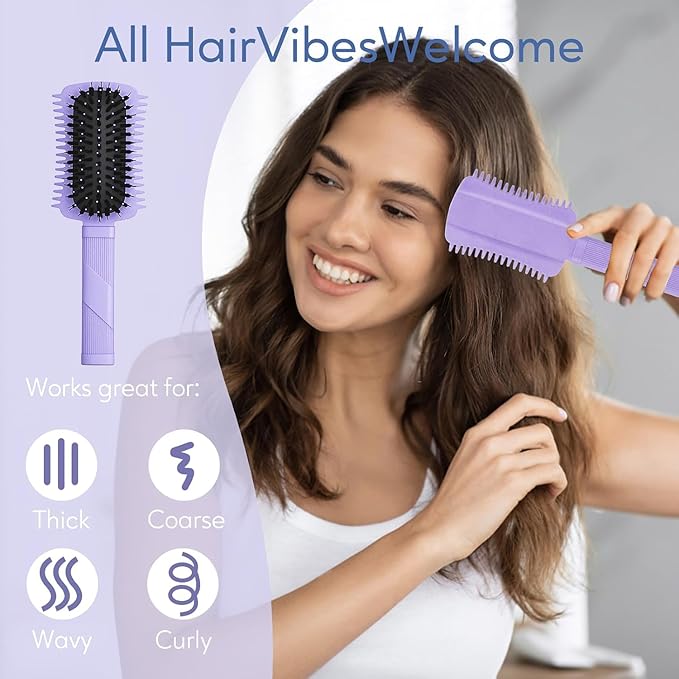 Curly Hair Brush 2 Pack, Volume Curl Defining Brush for Effortlessly Detangling Shaping and Styling Women's Curls, Reduce Pulling