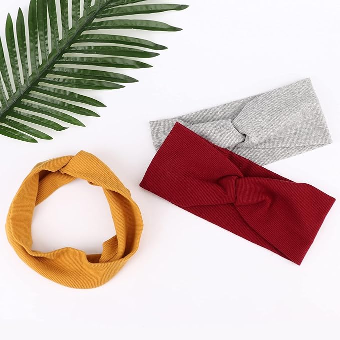 Elastic Knotted Headbands for Women Criss Cross Head Bands for Women's Hair Non Slip Boho Wrap Twisted Hair Accessories