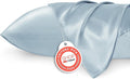 Bedsure King Size Satin Pillowcase Set of 2 - Celestial Blue Silky Pillow Cases for Hair and Skin with Envelope Closure, Similar to Silk Pillow Cases, Gifts for Women Men, 20x36 Inches, 2pcs