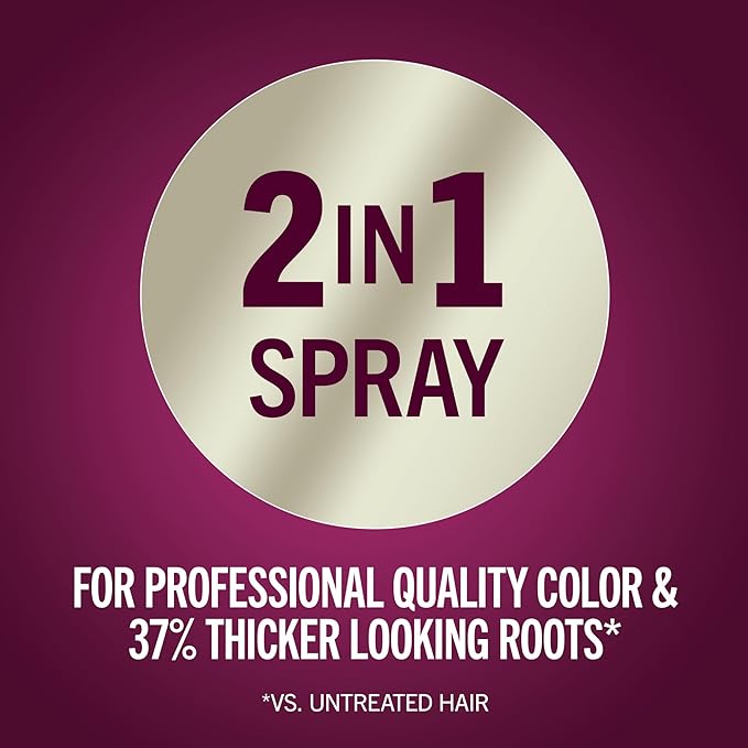 Schwarzkopf Keratin Color Root Temporary Hair Color Spray, Dark Brown - Salon Inspired Temporary Hair Dye, for up 100% Gray Coverage and Thicker Looking Roots, Ammonia free (Pack of 2)