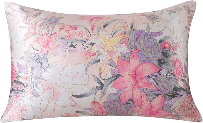 SLPBABY Silk Pillowcase for Hair and Skin with Hidden Zipper Print (Queen, Pattern15)