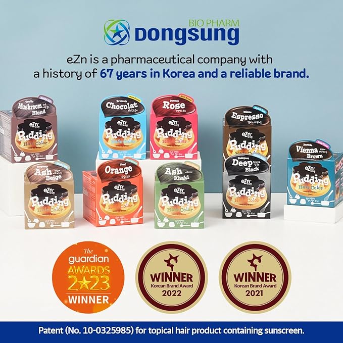 eZn Pudding Hair Dye, Ammonia-Free, Semi-Permanent DIY Korean Hair Dye Color with Keratin, Odorless Gentle for Sensitive Skin No Skin Irritation (Ash_Beige_Gray)