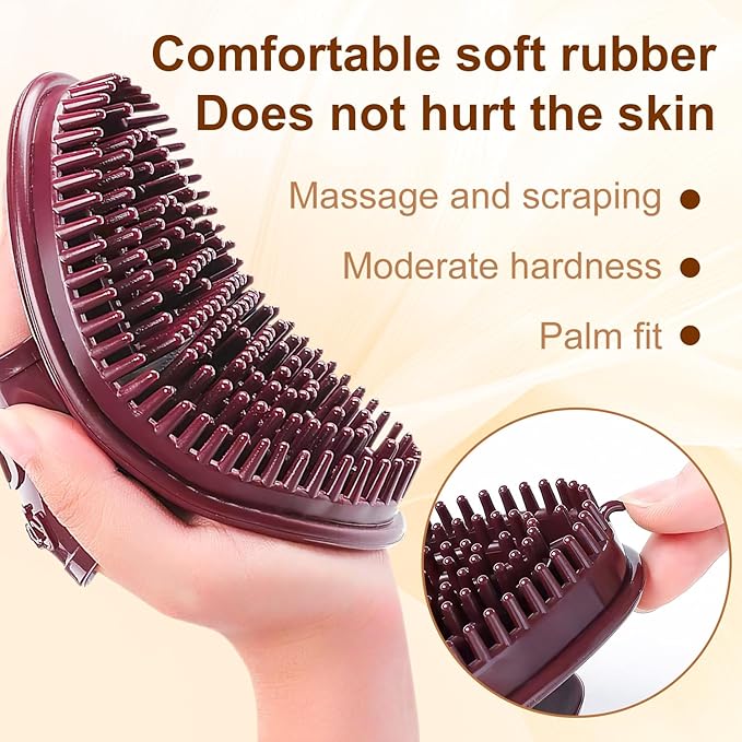 Meridian Brush Massage, 2Pcs Massage Brush for Full Body SPA Massager Relaxation, Acupressure Meridian, Scalp Massage, Full Body Relaxation Comb