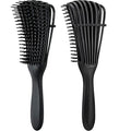 2 Pieces Detangling Brush for Afro America/African Hair Textured 3a to 4c Kinky Wavy/Curly/Coily/Wet/Dry/Oil/Thick/Long Hair, Knots Detangler Easy to Clean (Black)