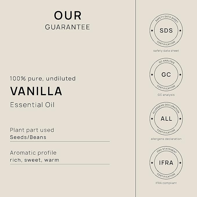 VINEVIDA Vanilla Oleoresin Essential Oil 16 oz - Undiluted Vanilla Oil 16 oz - Vanilla Candle Oil Scent - DIY Candle Scents for Candlemaking - Bulk Essential Oil for Soap Making Safe for Skin