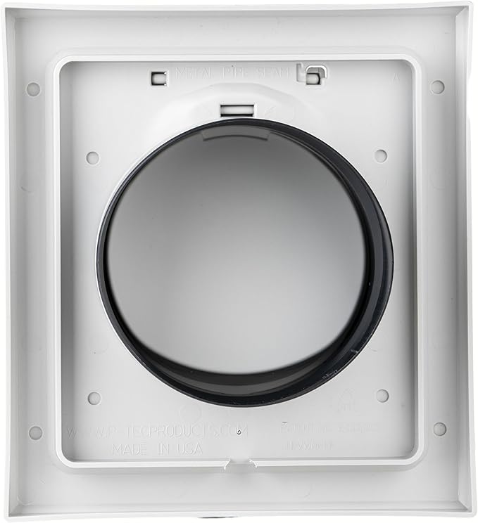NO-PEST VENT, Exclusive Dual Door Dryer Vent Cover Outdoor 4 inch with Collar, Made in USA w Highest UV Resistant Plastic in any Outdoor Vent Cover (Light Grey, 4" Plastic WIth Collar)
