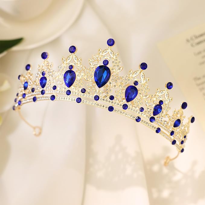 Princess Tiara and Crown for Women Wedding Tiaras for Bridal Women Tiaras and Crystal Crowns Rhinestone Headband Metal Hair Accessories for Costume Birthday Party Prom Gifts