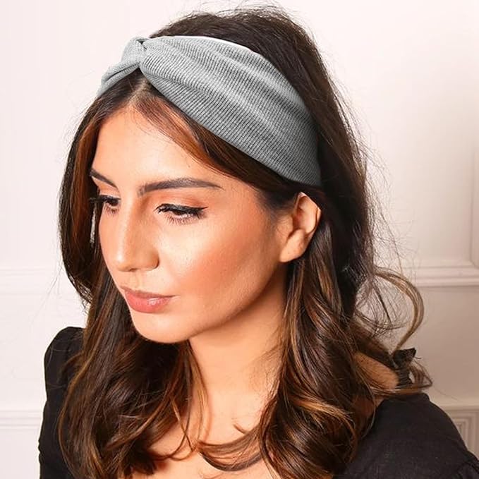 DRESHOW 8 Pack Headbands for Women Yoga Knotted Headbands Elastic Criss Cross Hair Accessories Sports Head Wrap Non Slip