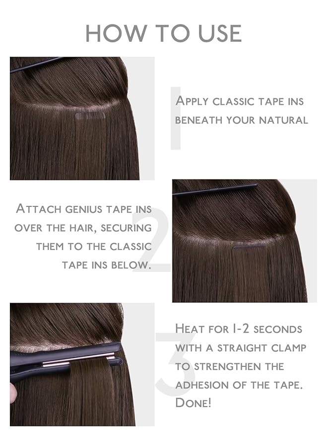 WENNALIFE Fuller Tape in Hair Extensions Human Hair, 18 inch 20pcs 80g Balayage Dark Brown Mixed Chestnut Brown Remy Hair Straight Tape in Extensions Skin Weft Tape Ins Extensiones De Cabello Humano