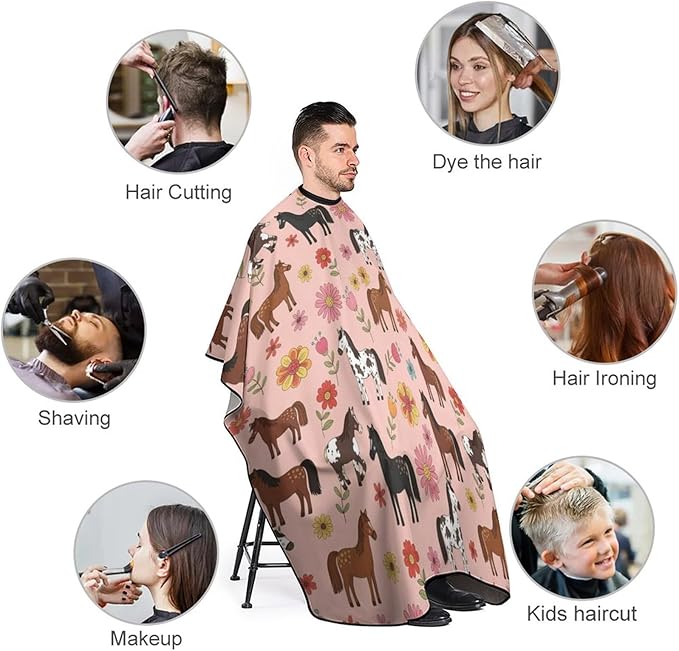 Barber Cape Waterproof Lining Anti Static Design for Salons/Home Use