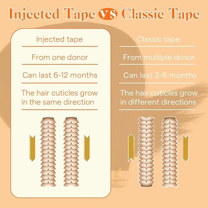 Full Shine Injection Tape in Hair Extensions Human Hair Color Black Machine Virgin Human Hair Extensions Tape ins 20Inch Seamless Skin Weft Tape in Extensions 25Gram 10Pcs for Wedding