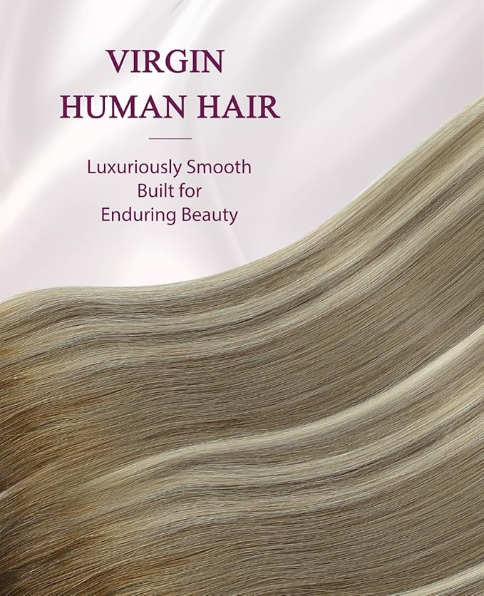 Pinkpearl Invisible Tape in Hair Extensions Human Hair, 20pcs 16inch 45g #3/8/22 Balayage Walnut Brown to Ash Brown and Golden Blonde Injection Tape in Extensions Real Remy Human Hair Injected