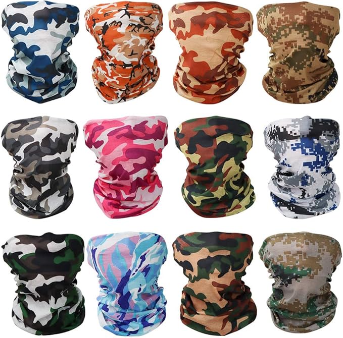 Face Mask Bandanas Neck Gaiter Headwear Magic Scarf Headband for dust Sun Wind