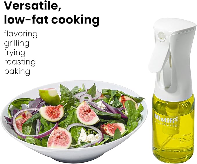 Mistifi Oliver Oil Sprayer for cooking, Spray bottle 6oz, Non-Aerosol Refillable Dispenser Oil Mister FS601 Green Vegetable
