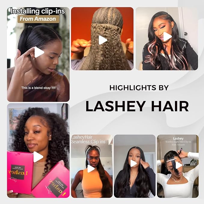 Lashey Seamless Clip in Hair Extensions Human Hair 130g 7pcs Body Wave Thick Remy Human Hair Extensions 24 Inch Natural Black Clip ins with Full End