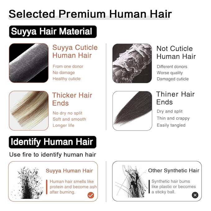 SUYYA Tape in Hair Extensions Human Hair Balayage Chocolate Brown to Bleach Blonde and Chestnut Brown 14 Inch 40g/pack 20pcs Straight Seamless Skin Weft Tape in Hair Extensions(14inch #P6/613/T4)