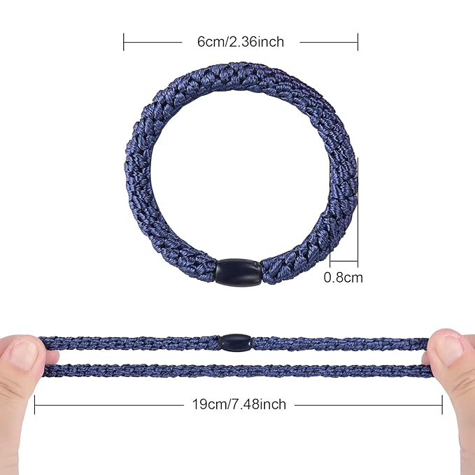 Funtopia 30 Pcs Hair Ties for Thick Hair - Bracelet Ponytail Holders, High Elastic Sports Accessories for Girls and Women, Mixed Color