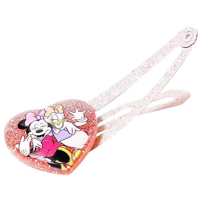 Disney Minnie Kids Hair Clips for Girls Snap Clips 8 Pack Multi Color Ages 3+