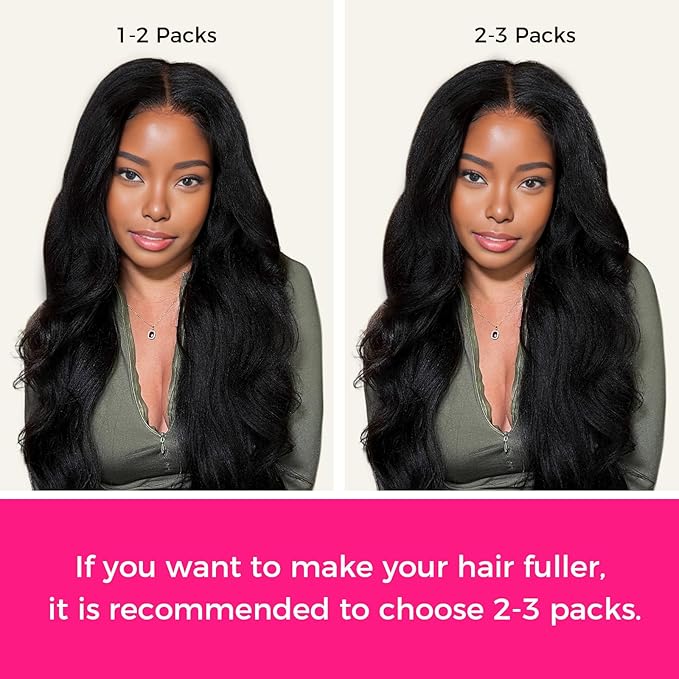 Lashey Seamless Clip in Hair Extensions Human Hair #1 Jet Black Kinky Straight Clip in Hair Extensions Real Human Hair 7pcs 110g 24 Inch PU Weft Natural Hair Extension for Women