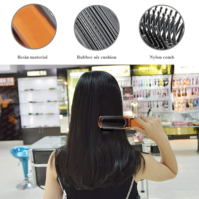 3-Pack Travel Hair Brush for Women, Mini Folding Hair Brush for Wet & Dry, Ultrasoft Small Pocket Mirror Brush for All Hair Types