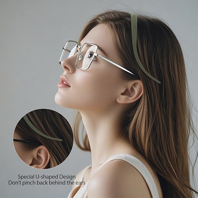 6 Pack No Pressure Headbands for Glasses Wearers - Flexible Non-Slip Hairbands, Matte Plastic with Teeth, for Women & Girls, Comfortable No Pressure, Ideal for Daily Use, Makeup & More