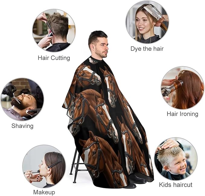 Professional Anti Static Hair Cutting Cape with Elastic Buckle, Waterproof Salon Cape for Coloring/Perming/Styling