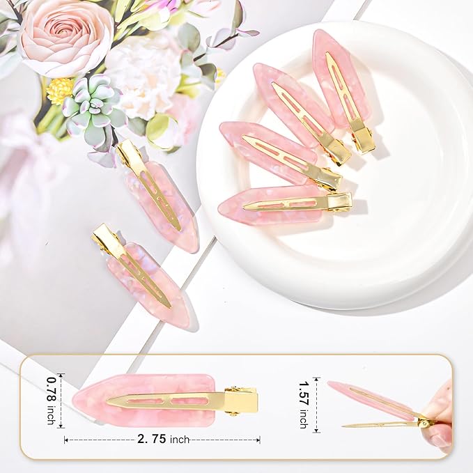 20PCS Bridesmaid Hair Clips - No Bend, Light Pink Hair Clips for Bride, Women & Girls (20Pcs/10Cards)