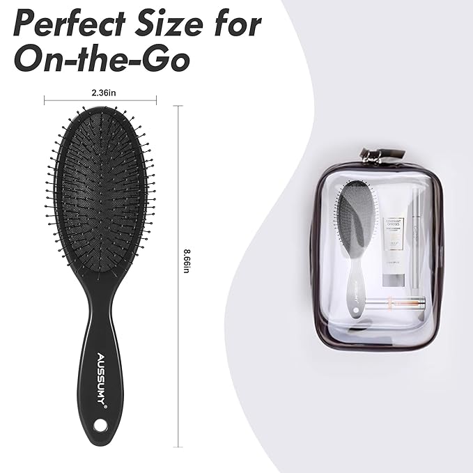 Air Cushion Detangling Hair Brush - 4 Pack Detangler Hairbrush with Ultra Soft Bristles for Effortless Tangle Removal - For Wet Dry Damaged Curly Hair for Women Men Boys Girls Kids - Green