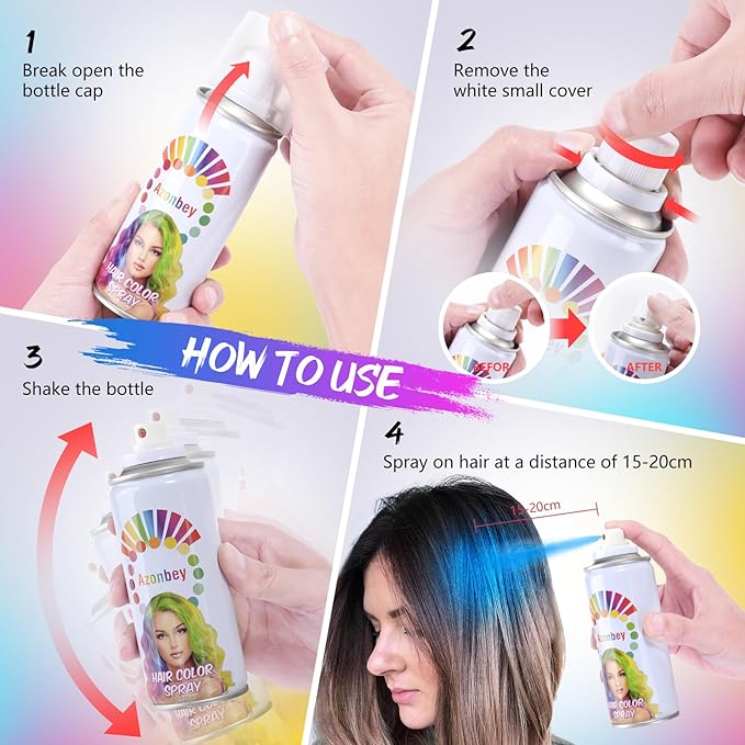 Halloween Hair Spray,Temporary Hair Color Spray for Women Kids Men,Washable Hairspray,Colored Hair Spray,Color Hairspray for Halloween,Party,Cosplay,Christmas Day (Gray)