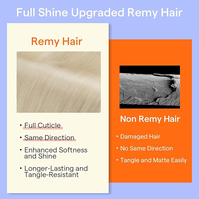 Full Shine Blonde Clip in Hair Extensions Real Human Hair 18 Inch Blonde Extensions Clip in for Party for Thinning Hair 120 G 7 Pcs