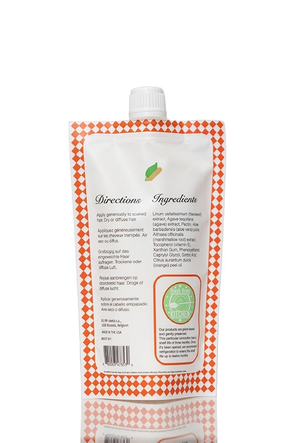 Ecoslay Orange Marmalade Curl Definer Gel - Long-lasting Hold for Wavy, Curly, Coily, and Kinky Hair - Curl Styling Gel for Women