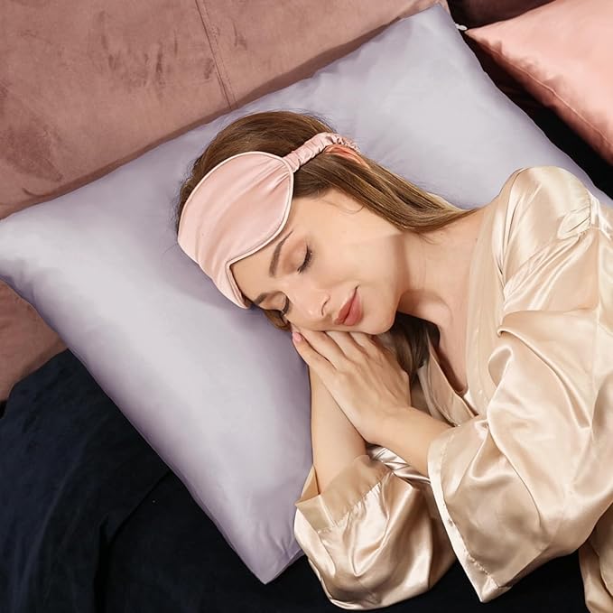 Adubor 100% Silk Pillowcase - Mulberry Silk Pillow Cases, 23 Momme 6A Grade Fibers, Silk Pillow Case for Hair and Skin Health, with Hidden Zipper (Standard 20''×26'', Grayish Purple, 1PC)