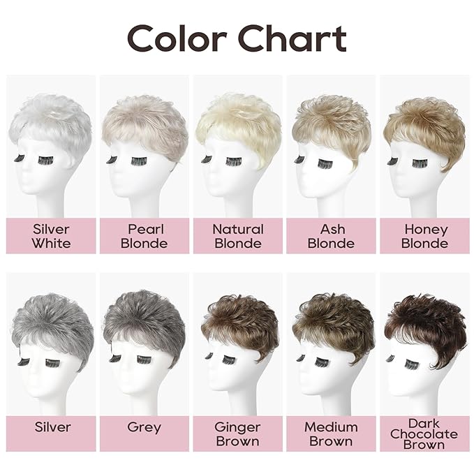 REECHO Hair Topper, Short Wiglet Hair Topper for Women Large Coverage Synthetic Top Crown Hairpiece for Women (Light Ash Blonde)