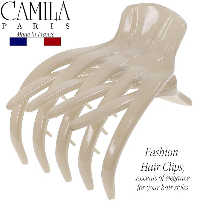 Camila Paris CP3539 French Hair Clip for Women, Hair Side Clips, 2.5 Inch Girls Hair Claw Clips Jaw Fashion Durable Styling Hair Accessories for Women, Strong Hold No Slip Grip, Made in France