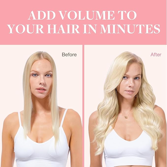 GOO GOO Clip in Hair Extensions Real Human Hair, Remy Human Hair Extensions Clip ins for Women, Natural Human Hair, 18inch 120g 7Pcs, #1000