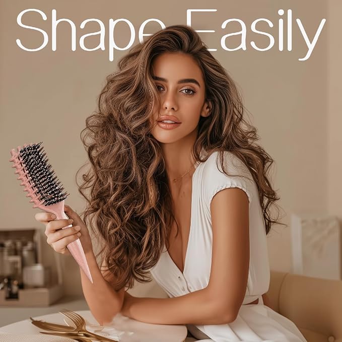 Curly Hair Brush,Curl Defining Brush for Effortlessly Defined Curls & Waves,Vented Hair Brush for Wet & Dry Hair,Women and Men,Reduces Frizz (Beige) ASIN B0FB93H4MR