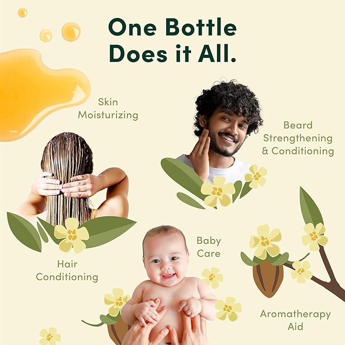 HobaCare Jojoba Oil for Hair, Skin, Face, Body, Scalp, Nails, Beard Care, Massage – 100% Pure Unrefined Natural Carrier Oil – Moisturizing, Vegan, Cruelty-Free, Hexane Free (8.45 oz)