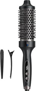 Wavytalk Thermal Brush Blowout Boost Grande, 1.77 Inch Heated Round Brush for Long Hair, Tourmaline Ceramic Negative Ion Technology Reduce Hair Damage, Dual Voltage Black