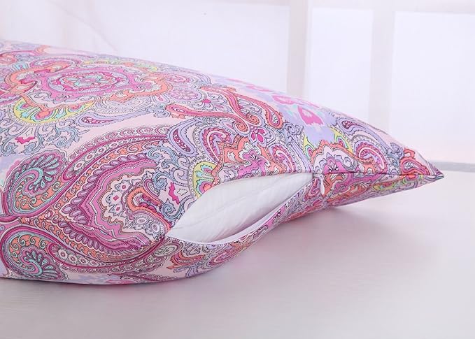 SLPBABY Silk Pillowcase for Hair and Skin with Hidden Zipper Print (King, Pattern8)