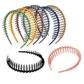 YWSHF 8 PCS Non Slip Headbands Zigzag Plastic Headband Shark Teeth Headbands Curly Hair Comb Bands Hoop Headband for Women Men