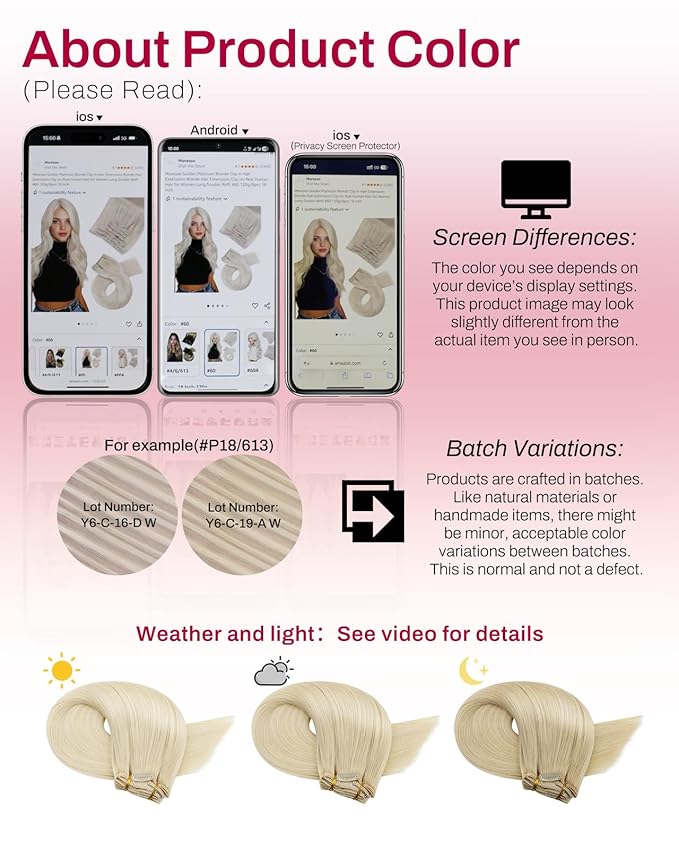 Moresoo Golden Platinum Blonde Human Hair Clip in Extensions Blonde Real Hair Extensions Clip in Human Hair Blond to Add Length for Women 80g/5pcss 22 inch