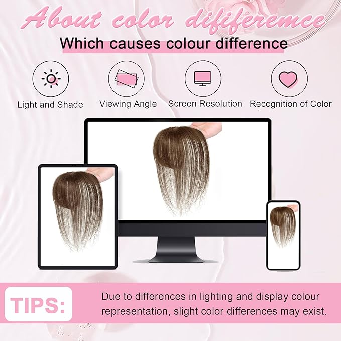 Hair Toppers for Women Real Human Hair Topper Clip in Bangs 360° Cover Remy Human Hair Straight Hairpieces for Thinning Realistic Scalp Swiss Lace Base Clip on Bangs Cover Gray Hairy Roots Black