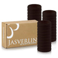 30 Pcs 2.4 Inch Large Hair Ties, Extra Big Seamless Cotton Elastic Bands for Thick Thin Curly, Soft Stretchy Ponytail Holders for Women Girls Men (Dark Brown)