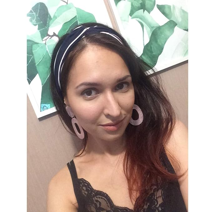 DRESHOW 10 Pack Boho Headbands for Women Vintage Cross Elastic Head Wrap Hair Accessories