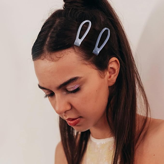 16 PCS Snap Hair Clips Metal Barrettes for Women Non Slip Barrettes for Thick and Thin Fine Hair,Bright Black Multiple Gray,2.36 x 0.43 Inches.